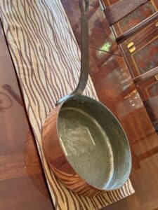 Antique-French-Copper-Saucepan-with-Cast-Iron-Handle