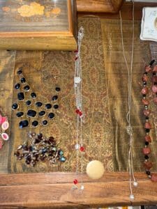 Assorted-Costume-Jewelry-Collection-with-Goldstone-and-Black-Stone-Necklaces