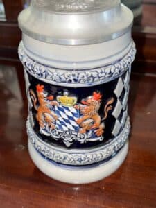 Bavarian-Coat-of-Arms-Beer-Stein-with-Pewter-Lid
