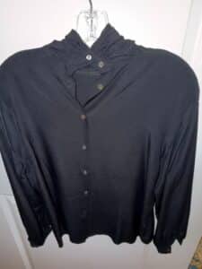 Black-Ruffled-Collar-Shirt