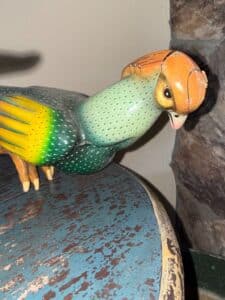 Carved-and-Painted-Wooden-Pheasant-Figurine-second-image