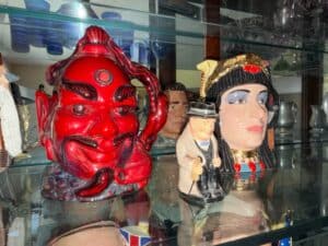 Ceramic-Character-Jugs-Red-Oni-or-Demon-Egyptian-Figure-Winston-Churchill