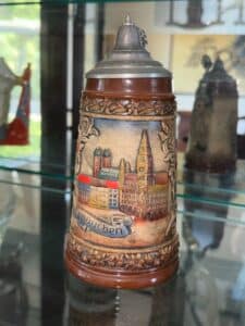 Collection-of-German-Beer-Steins-with-Pewter-Lids-fifth-image
