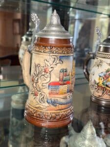 Collection-of-German-Beer-Steins-with-Pewter-Lids-fourth-image
