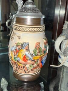Collection-of-German-Beer-Steins-with-Pewter-Lids-second-image