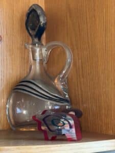 Kosta-Boda-Glass-Animal-Figurine-and-Decanter-Set