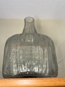 Large-Ribbed-Glass-Bottle-with-Flattened-Body