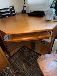 Mid-Century-Modern-Corner-Desk-with-Swivel-Chair-second-image