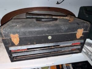 Vintage-Craftsman-Rally-Box-Metal-Toolbox-with-Assorted-Tools