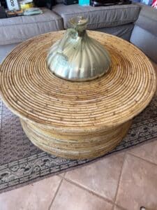 Vintage-Pencil-Reed-Rattan-Coffee-Table