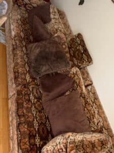 Vintage-Sofa-with-Geometric-Pattern-Upholstery