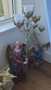 Angel-Candelabra-with-Frosted-Glass-Shades