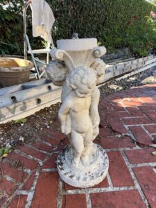 Cherub-Fountain-Pedestal-with-Birdbath-Top-second-image