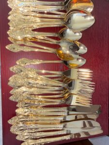 International-Silver-Prelude-Pattern-Gold-Electroplate-Flatware-Set