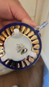 Limoges-Cobalt-Blue-Floral-Teacups-and-Saucers-second-image