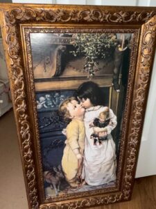Maurice-Ingres-Under-the-Mistletoe-Victorian-Children-Print