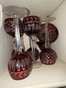 Ruby-Red-Cut-Crystal-Wine-Glasses-Nachtmann-Traube-Pattern