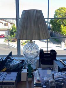 Waterford-Crystal-Table-Lamp-with-Pleated-Shade