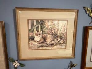 Cat-and-Foxgloves-Watercolor-Print-by-Grace