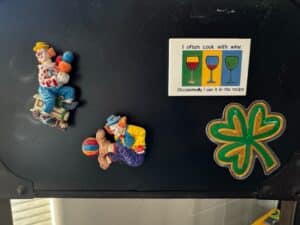 Clown-Magnets-with-Wine-Quote-and-Shamrock-Magnet