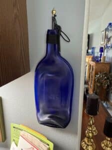 Cobalt-Blue-Glass-Flask-with-Decorative-Finial