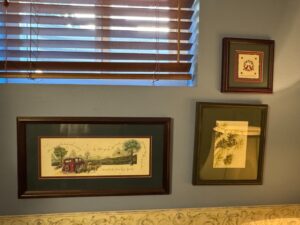 Framed-Vintage-Automobile-and-Bird-Prints