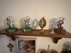 Franklin-Mint-Hummingbird-Collection-Glass-Domes