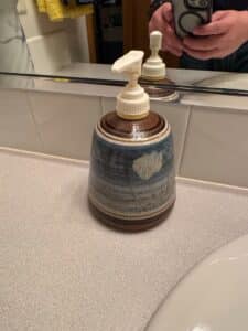 Handcrafted-Stoneware-Soap-Dispenser