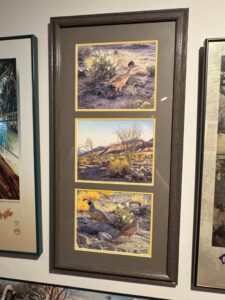 Triptych-Wildlife-Art-Print-Roadrunner-and-Quail-by-Maynard-Reece