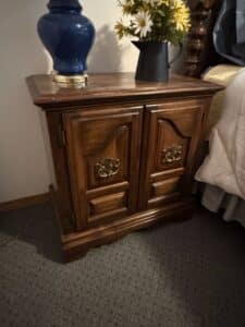 Vintage-Wooden-Nightstand-with-Ornate-Drawer-Pulls