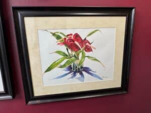 Watercolor-Painting-of-Anthuriums-by-Parnie