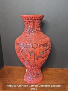 Antique-Chinese-Carved-Cinnabar-Lacquer-Vase