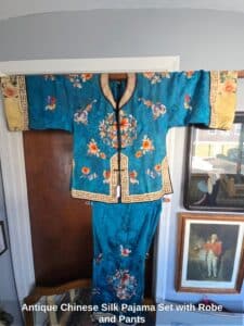 Antique-Chinese-Silk-Pajama-Set-with-Robe-and-Pants