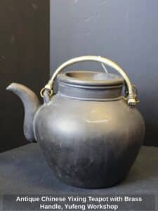 Antique-Chinese-Yixing-Teapot-with-Brass-Handle-Yufeng-Workshop