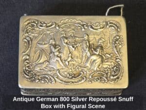 Antique-German-Silver-Repouss-Snuff-Box-with-Figural-Scene