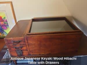 Antique-Japanese-Keyaki-Wood-Hibachi-Table-with-Drawers