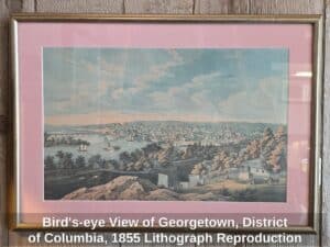 Birds-eye-View-of-Georgetown-District-of-Columbia-Lithograph-Reproduction