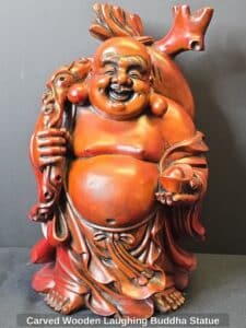 Carved-Wooden-Laughing-Buddha-Statue