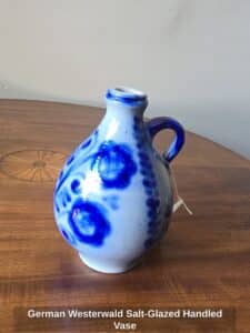 German-Westerwald-Salt-Glazed-Handled-Vase