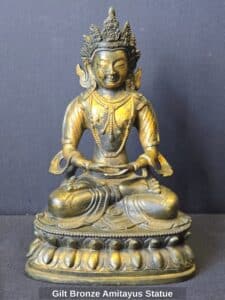 Gilt-Bronze-Amitayus-Statue