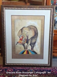 Graciela-Rodo-Boulanger-Lithograph-An-Elephant-for-Kris