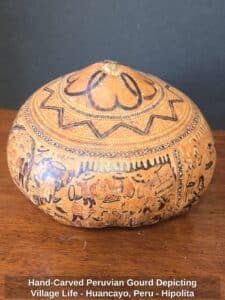 Hand-Carved-Peruvian-Gourd-Depicting-Village-Life-Huancayo-Peru-Hipolita-Vaca