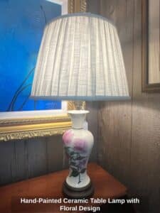 Hand-Painted-Ceramic-Table-Lamp-with-Floral-Design