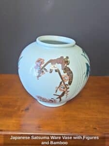 Japanese-Satsuma-Ware-Vase-with-Figures-and-Bamboo