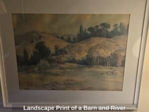 Landscape-Print-of-a-Barn-and-River