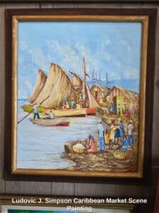 Ludovic-J.-Simpson-Caribbean-Market-Scene-Painting