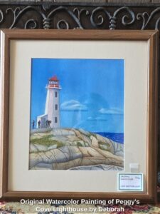 Original-Watercolor-Painting-of-Peggys-Cove-Lighthouse-by-Deborah