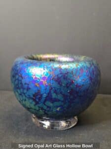 Signed-Opal-Art-Glass-Hollow-Bowl