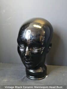Vintage-Black-Ceramic-Mannequin-Head-Bust