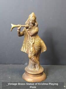 Vintage-Brass-Statue-of-Krishna-Playing-Flute